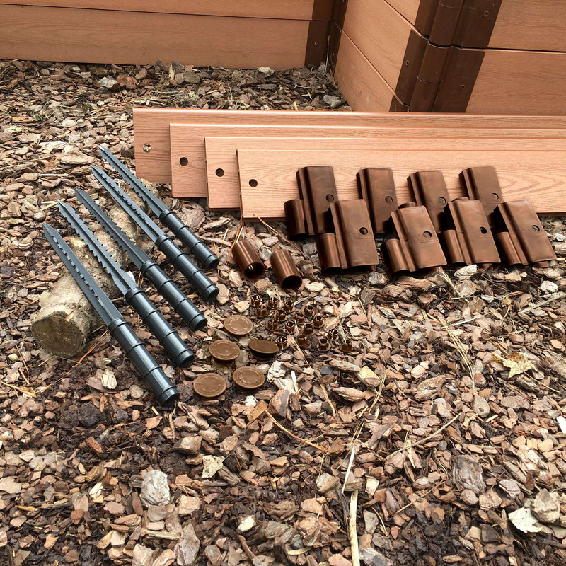 Classic Sienna Straight Landscape Edging Kit 16' - 1" profile